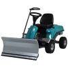 Snow plow with seat and handlebars, 4-wheel drive, rotating floor scrubber brush for professional use